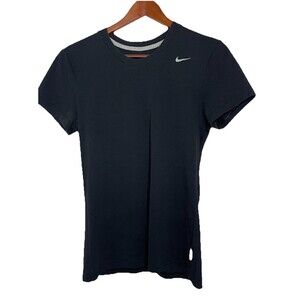 Nike Women's Medium The Cotton Tee Tshirt Black  Casual Logo